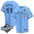 Fenge T.Blue Jays #11 Bo Bichette Player Blue 2025 World Series Game Stitched Jerseys