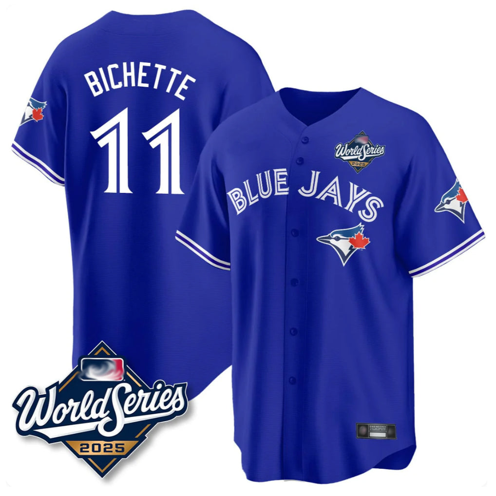 Fenge T.Blue Jays #11 Bo Bichette Player Blue 2025 World Series Rush Limited Stitched Jerseys