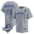 Fenge T.Blue Jays #11 Bo Bichette Player Gray 2025 World Series Limited Home Stitched Jerseys