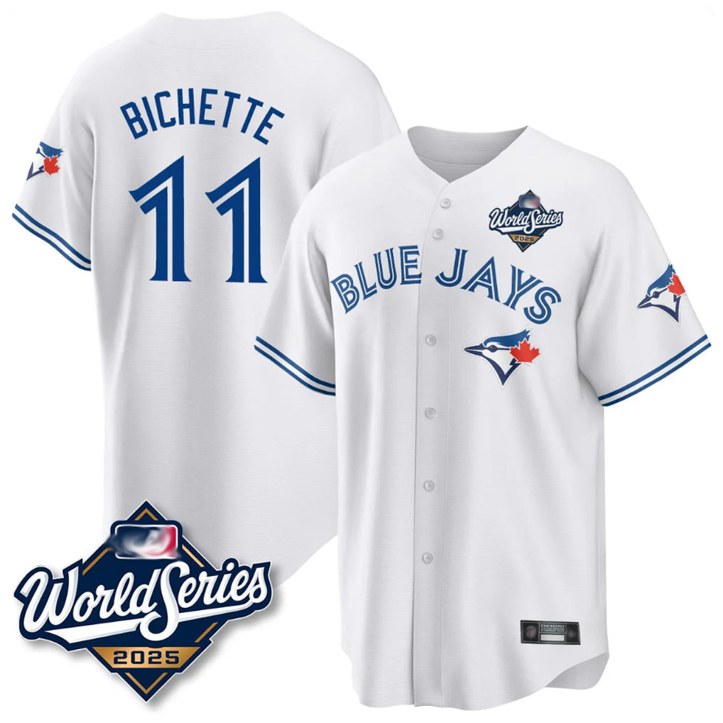 Fenge T.Blue Jays #11 Bo Bichette Player White 2025 World Series Game Stitched Jerseys