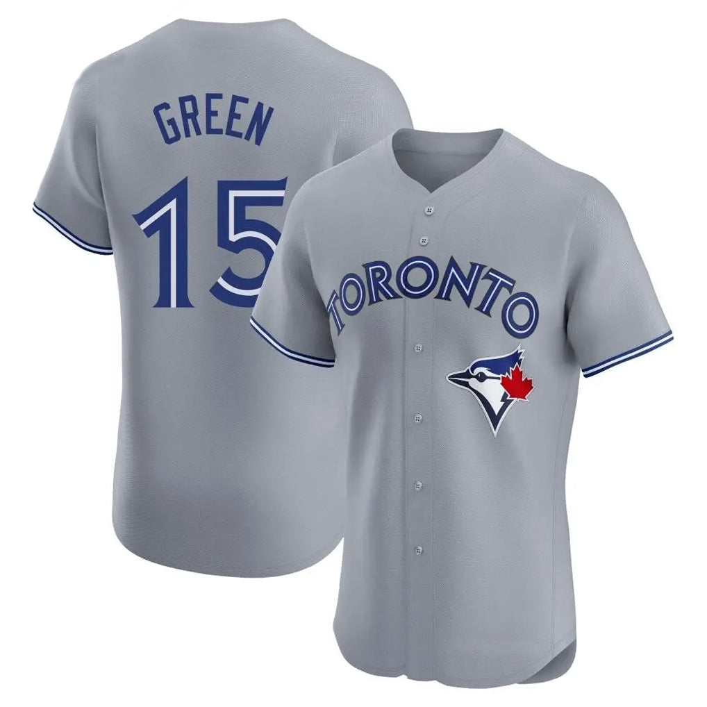 Fenge T.Blue Jays #15 Chad Green Player Gray Home Elite Limited Stitched Jerseys