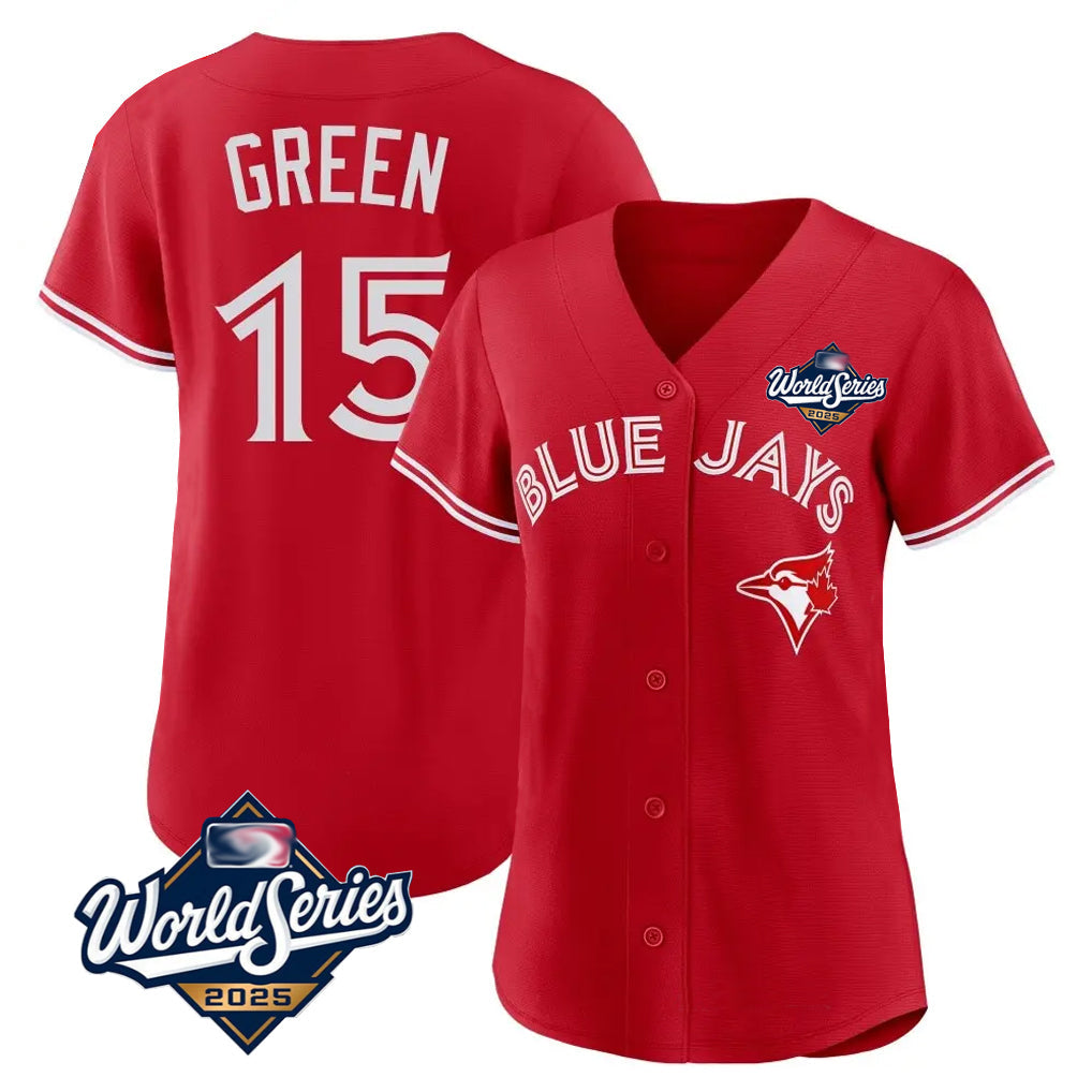 Fenge T.Blue Jays #15 Chad Green Player Red 2025 World Series Limited Stitched Jerseys
