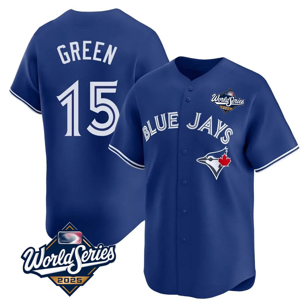Fenge T.Blue Jays #15 Chad Green Player Royal 2025 World Series Limited Stitched Jerseys