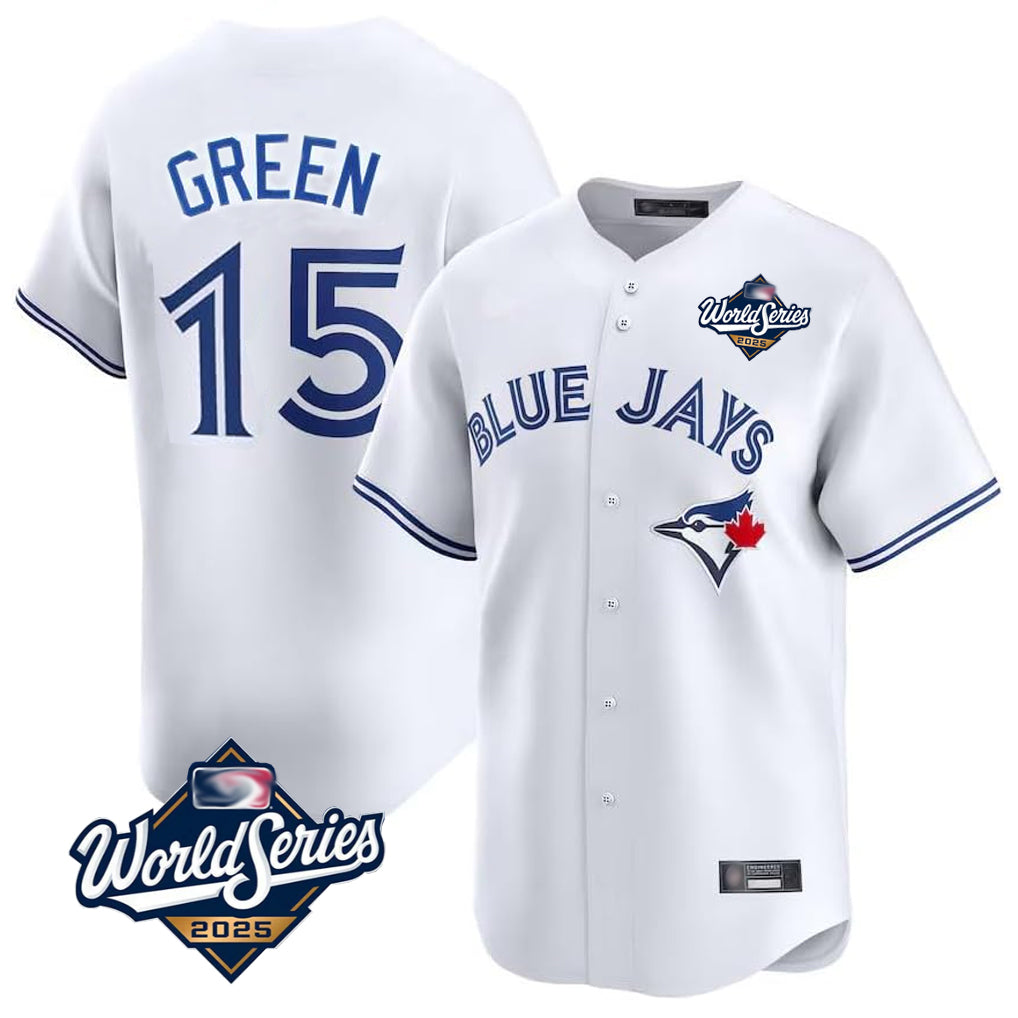 Fenge T.Blue Jays #15 Chad Green Player White 2025 World Series Limited Stitched Jerseys