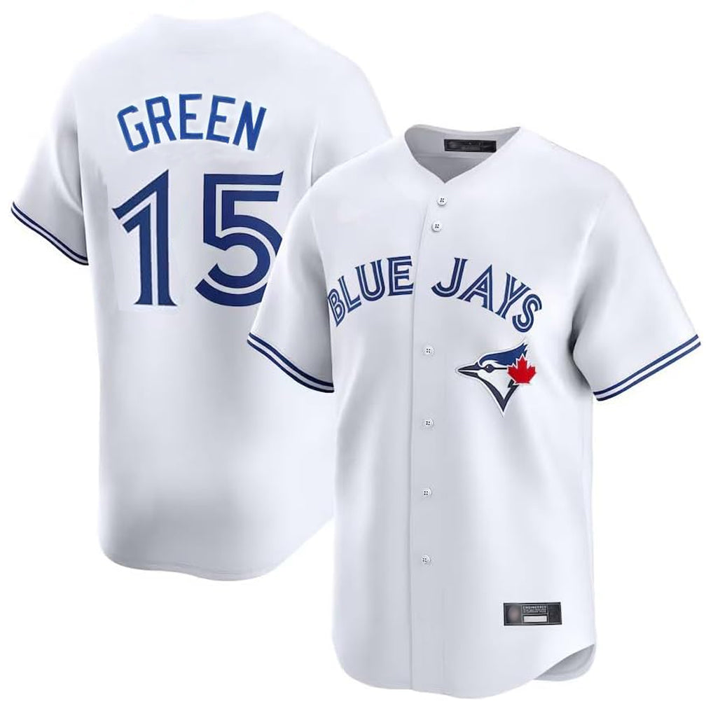Fenge T.Blue Jays #15 Chad Green Player White Home Limited Stitched Jerseys