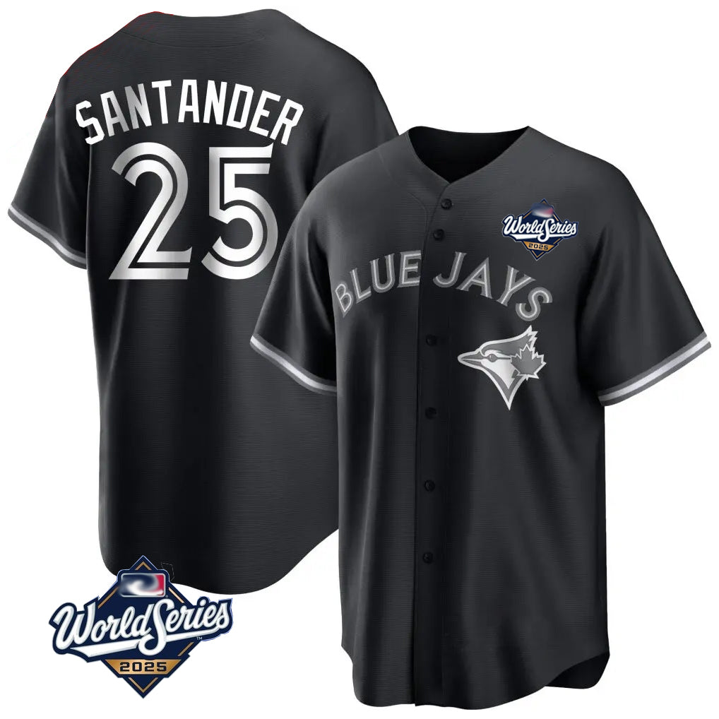 Fenge T.Blue Jays #25 Anthony Santander Player Black 2025 World Series City Connect Limited Stitched Jerseys