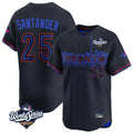 Fenge T.Blue Jays #25 Anthony Santander Player Black&Blue 2025 World Series City Connect Limited Stitched Jerseys