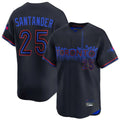 Fenge T.Blue Jays #25 Anthony Santander Player Black&Blue City Connect Limited Stitched Jerseys