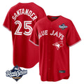 Fenge T.Blue Jays #25 Anthony Santander Player Red 2025 World Series Home Limited Stitched Jerseys