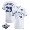 Fenge T.Blue Jays #25 Anthony Santander Player White 2025 World Series Elite Limited Home Stitched Jerseys