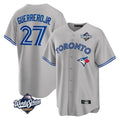 Fenge T.Blue Jays #27 Vladimir Guerrero Jr Player Gray 2025 World Series Stitched Jersey