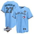 Fenge T.Blue Jays #27 Vladimir Guerrero Jr Player Light Blue 2025 World Series Game Stitched Jersey