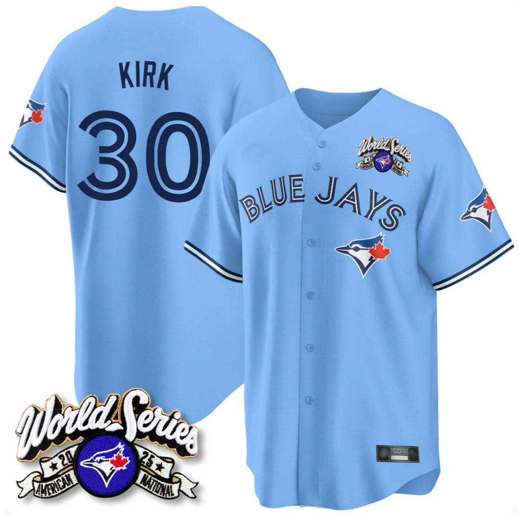 Fenge T.Blue Jays #30 Alejandro Kirk Player Blue 2025 American League All Stitched Jerseys