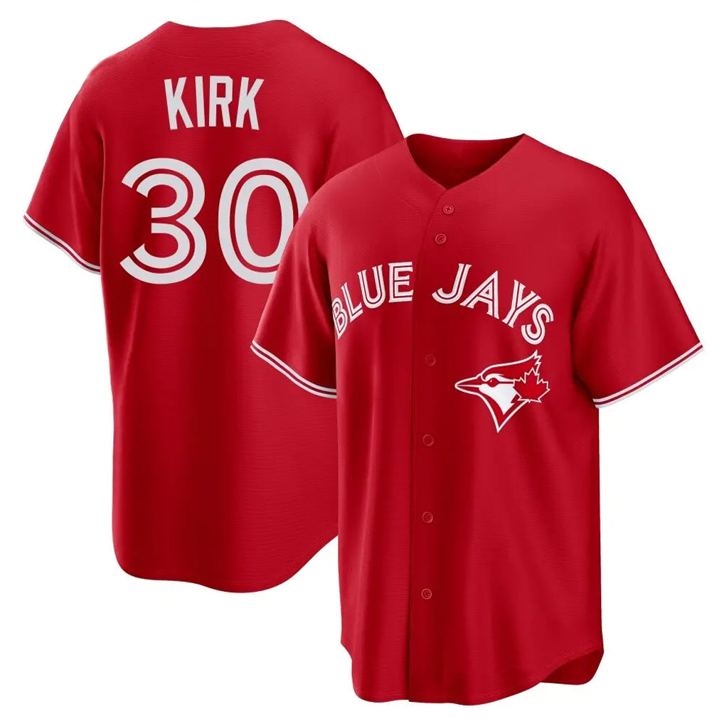 Fenge T.Blue Jays #30 Alejandro Kirk Player Red Home Game Stitched Jerseys