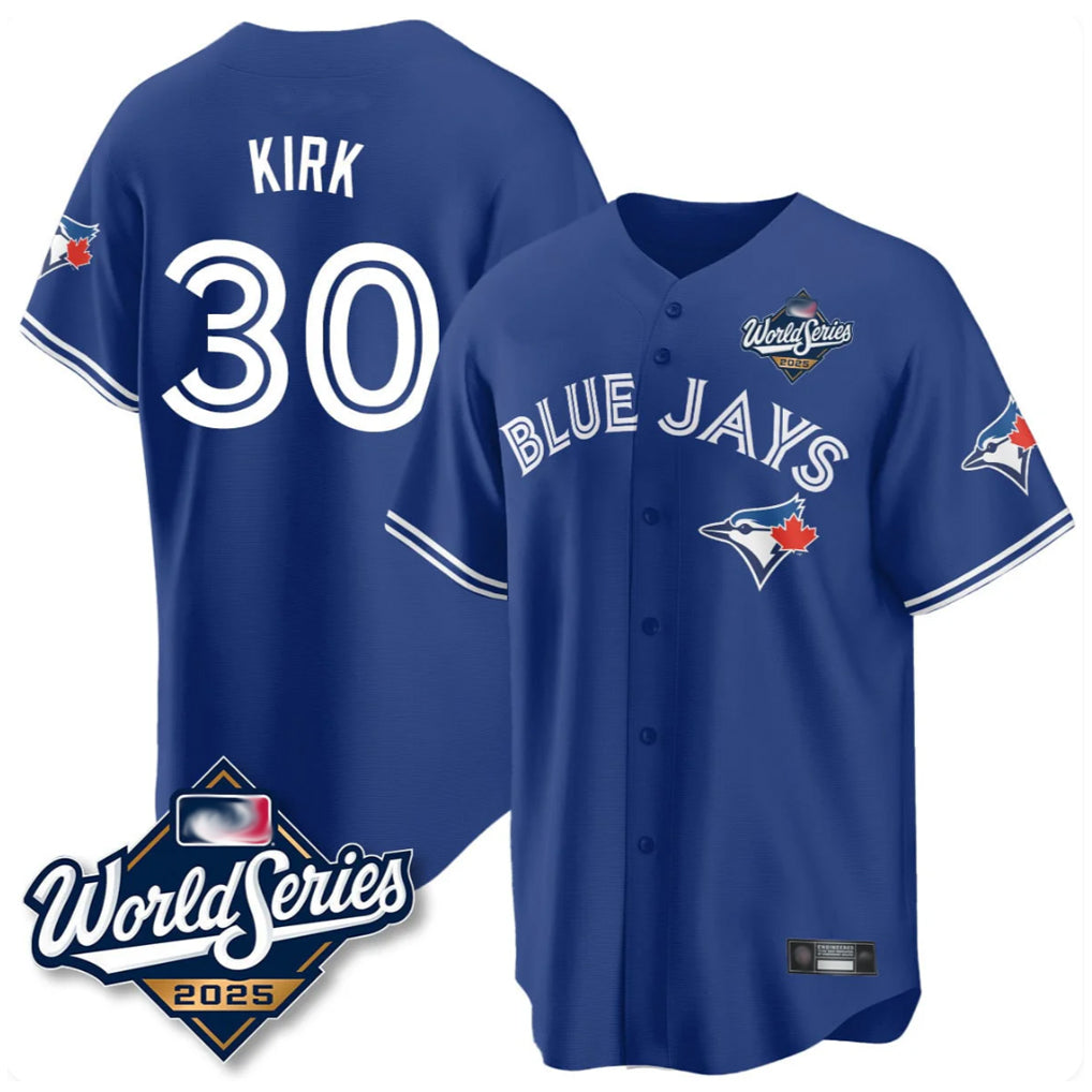 Fenge T.Blue Jays #30 Alejandro Kirk Player Royal 2025 World Series Limited Stitched Jerseys