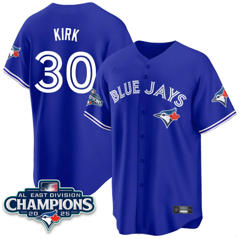 Fenge T.Blue Jays #30 Alejandro Kirk Player Royal AL East Division All Stitched Jerseys