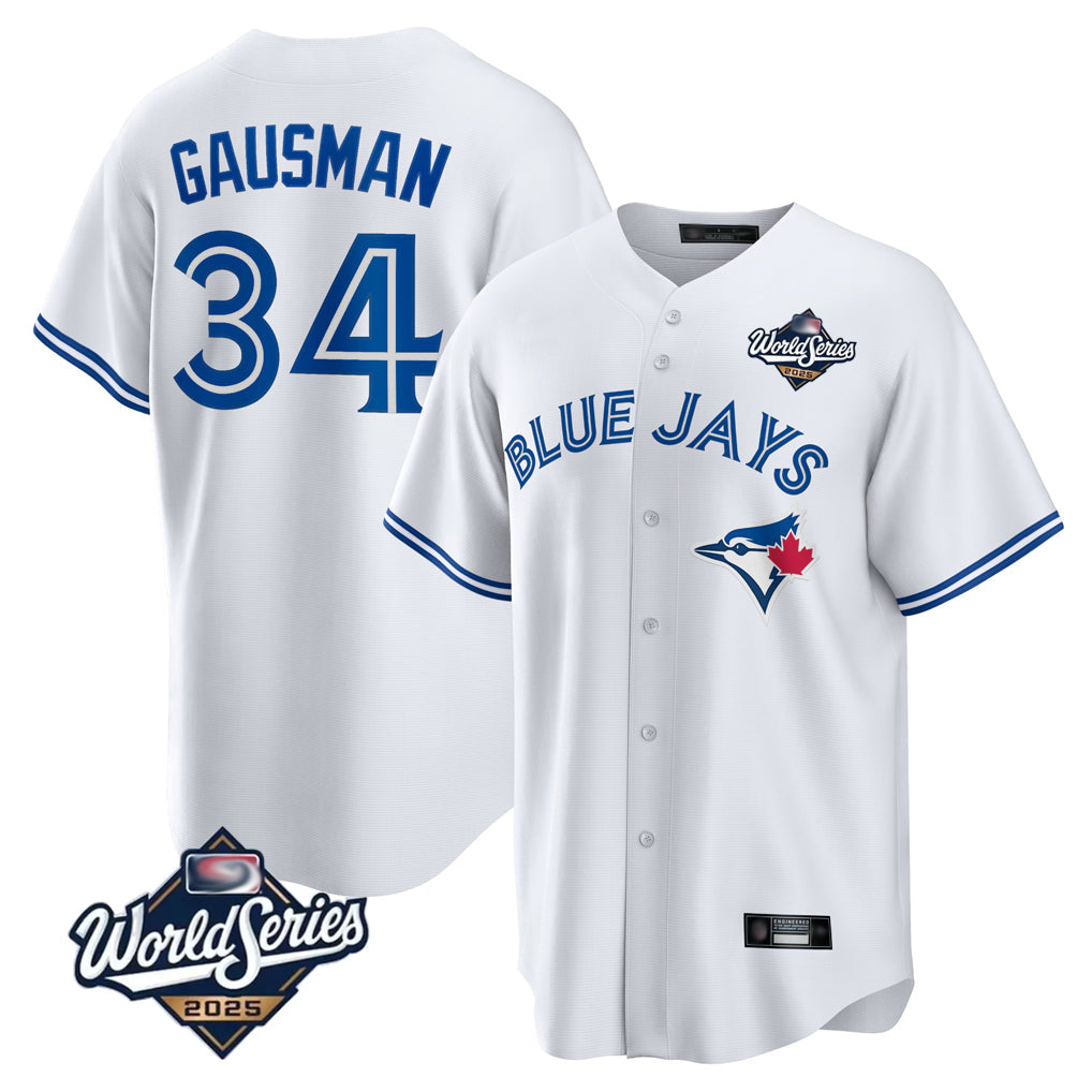 Fenge T.Blue Jays #34 Kevin Gausman Player White 2025 American League All Stitched Jersey