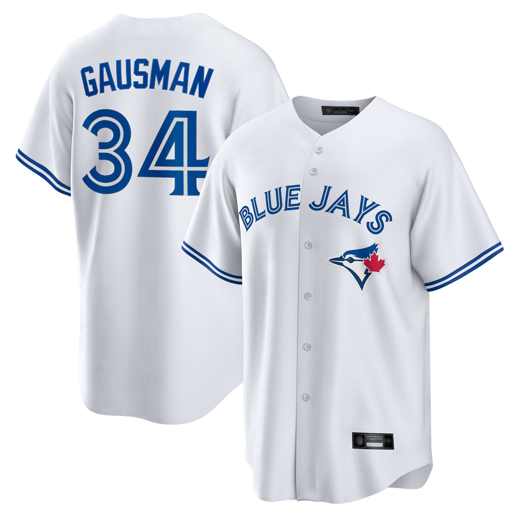 Fenge T.Blue Jays #34 Kevin Gausman Player White Home Game Stitched Jerseys