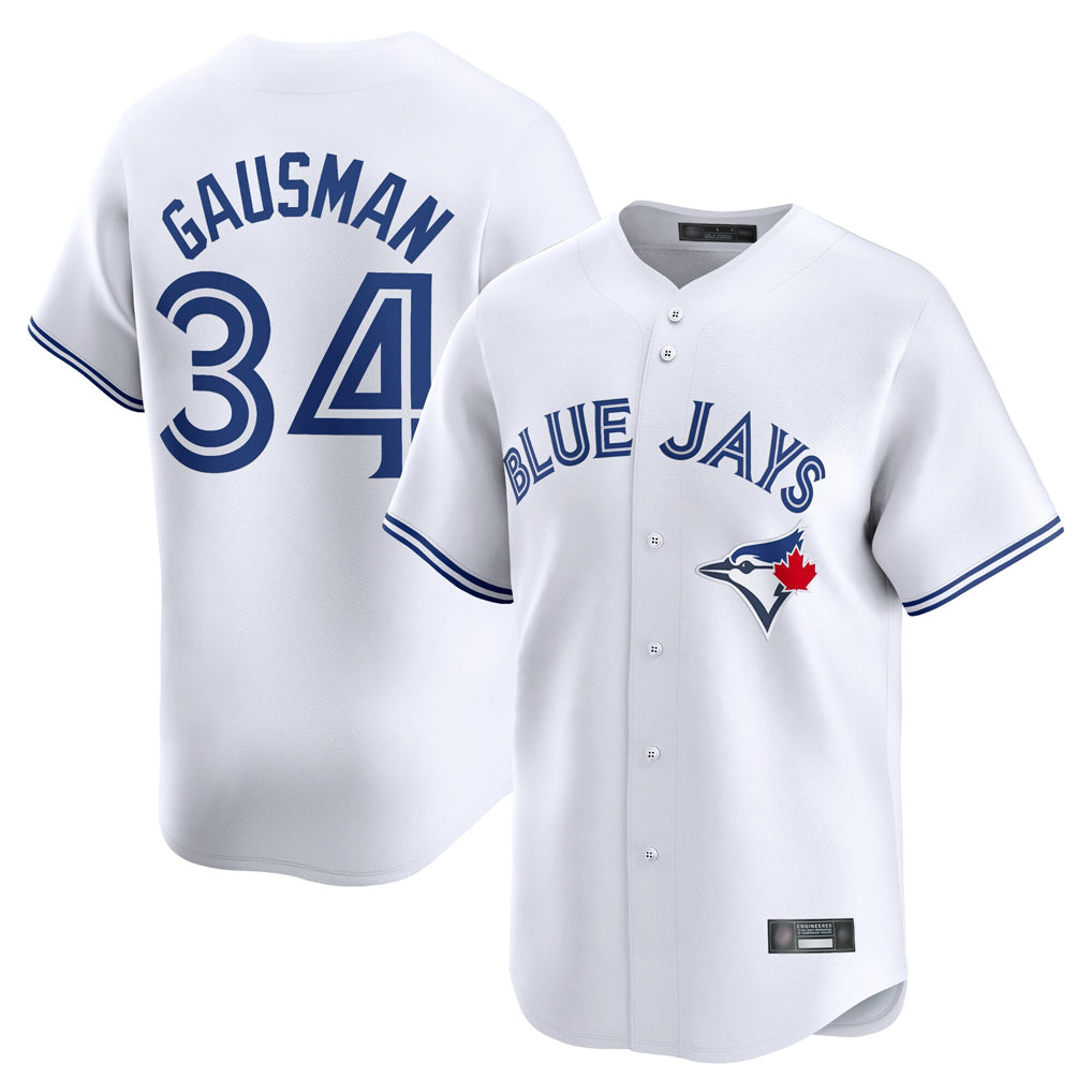 Fenge T.Blue Jays #34 Kevin Gausman Player White Home Limited Stitched Jerseys