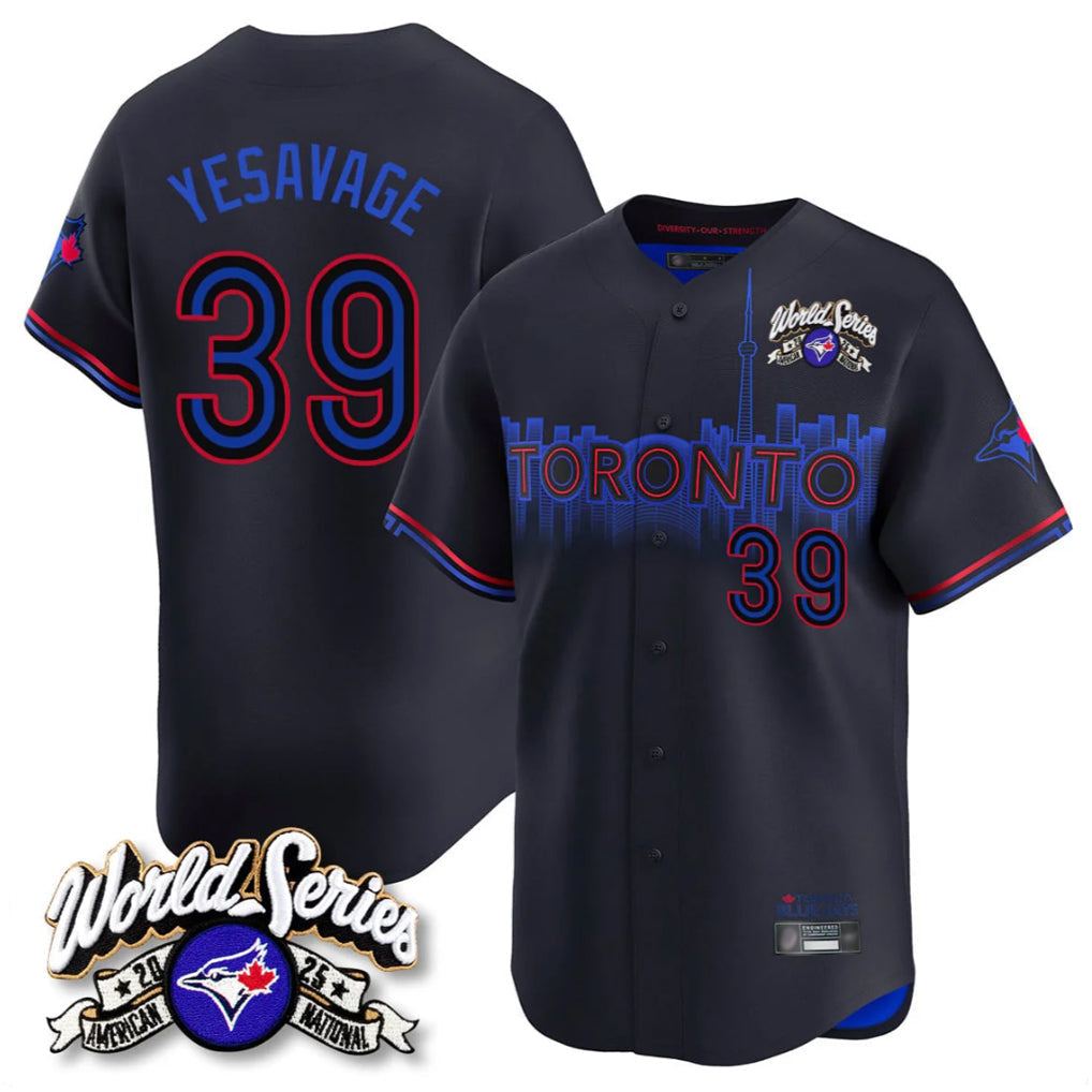 Fenge T.Blue Jays #39 Trey Yesavage Player Black 2025 American League Limited All Stitched Jerseys