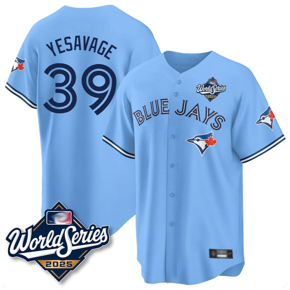 Fenge T.Blue Jays #39 Trey Yesavage Player Blue 2025 World Series Limited All Stitched Jerseys