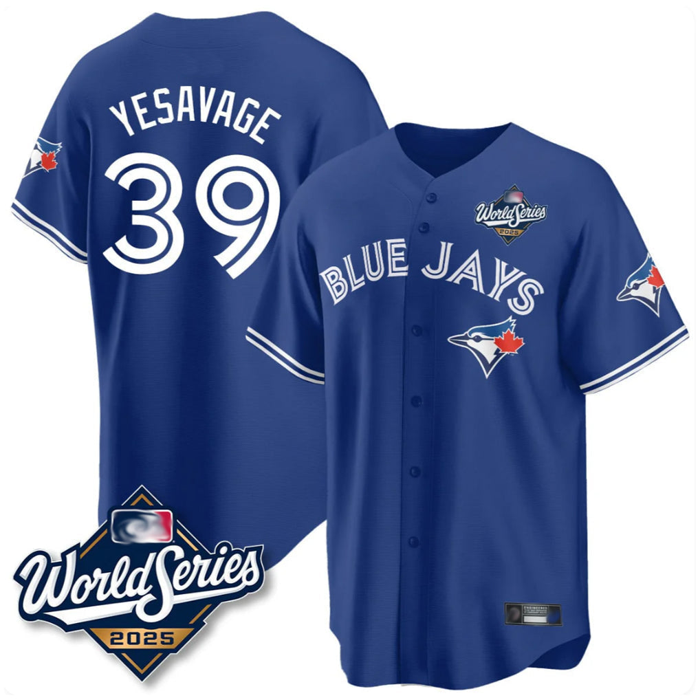 Fenge T.Blue Jays #39 Trey Yesavage Player Royal 2025 World Series Limited All Stitched Jerseys
