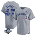 Fenge T.Blue Jays #47 Addison Barger Player Gray 2025 World Series Stitched Jerseys