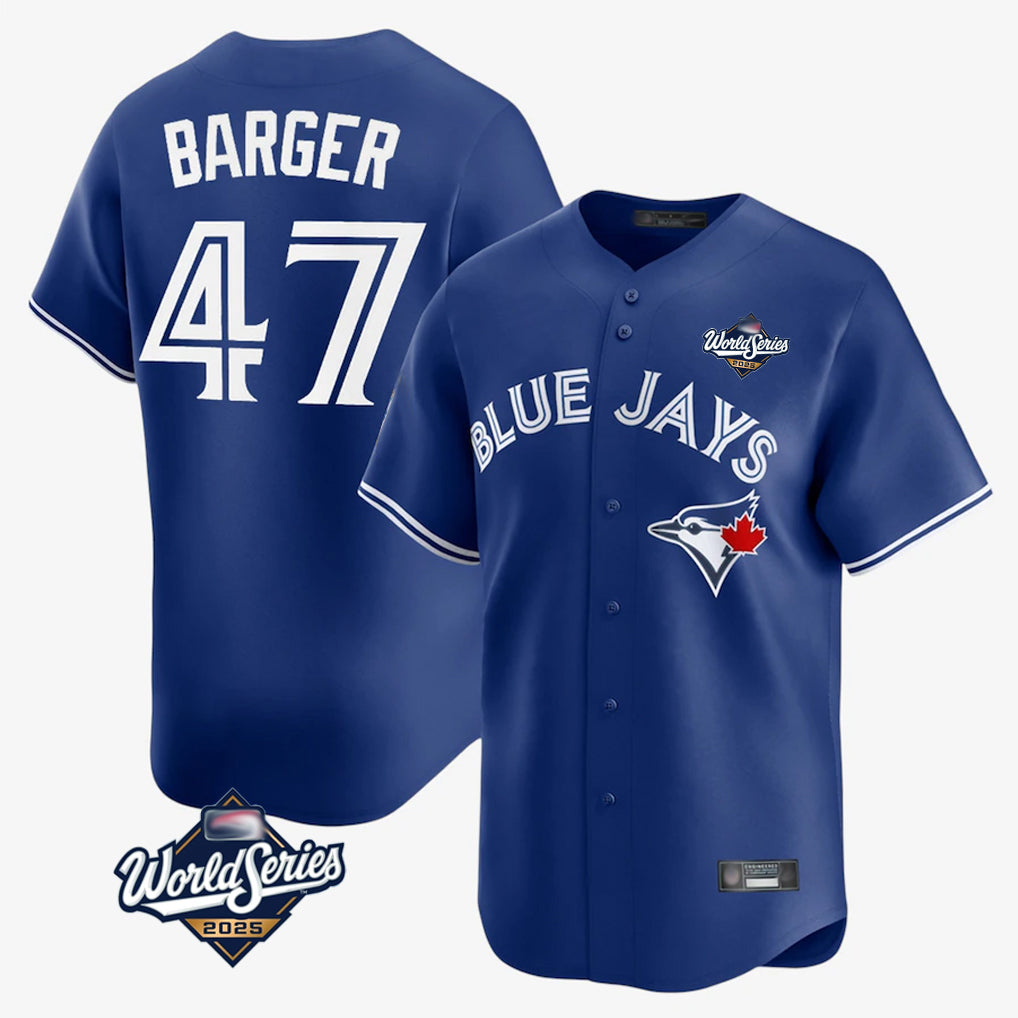 Fenge T.Blue Jays #47 Addison Barger Player Navy 2025 World Series Limited Stitched Jerseys