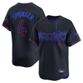 Fenge T.Blue Jays #4 George Springer Player Black City Connect Limited Stitched Jerseys