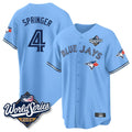 Fenge T.Blue Jays #4 George Springer Player Blue 2025 World Series Limited Stitched Jerseys