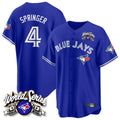 Fenge T.Blue Jays #4 George Springer Player Royal 2025 American League All Stitched Jersey