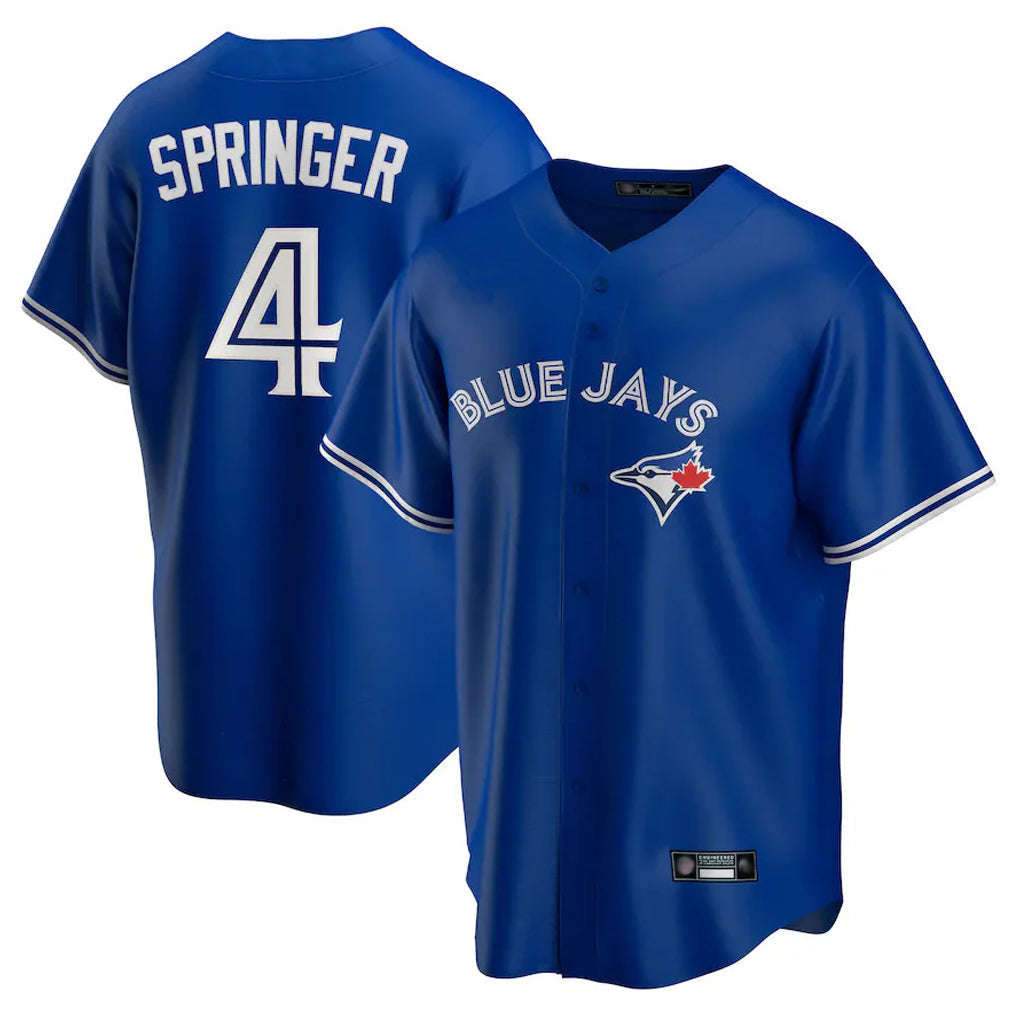 Fenge T.Blue Jays #4 George Springer Player Royal Game Stitched Jerseys