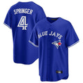 Fenge T.Blue Jays #4 George Springer Player Royal Home Game Stitched Jerseys