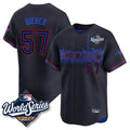 Fenge T.Blue Jays #57 Shane Bieber Player Black 2025 World Series City Connect All Stitched Jerseys