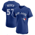 Fenge T.Blue Jays #57 Shane Bieber Player Royal Elite Home Limited Stitched Jerseys