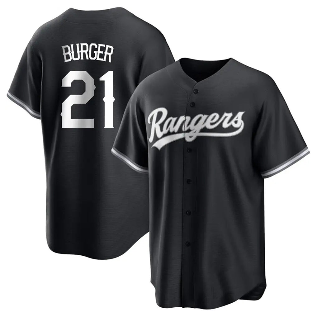 Fenge T.Rangers #21 Jake Burger Player Black Home Limited Stitched Jerseys