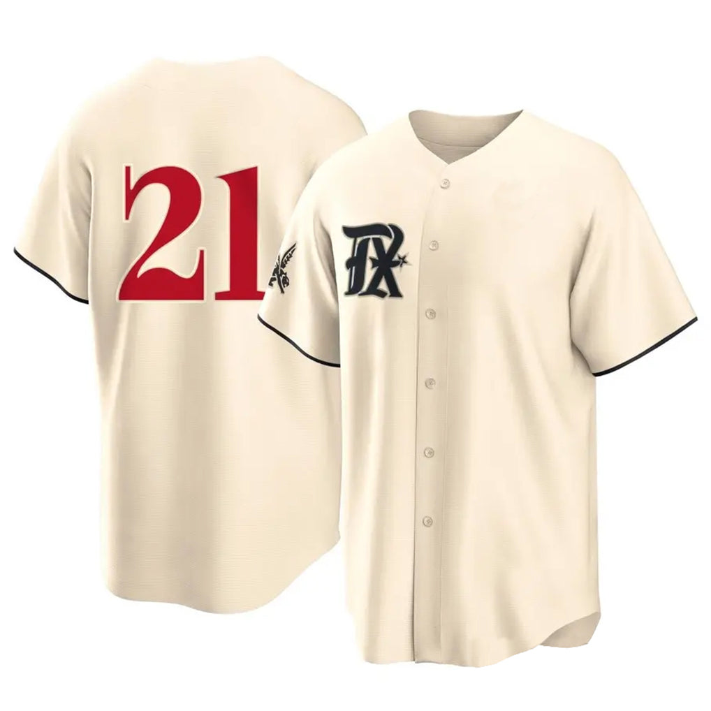 Fenge T.Rangers #21 Jake Burger Player Cream City Connect Limited Stitched Jerseys