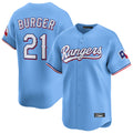 Fenge T.Rangers #21 Jake Burger Player Light Blue Home Limited Stitched Jerseys