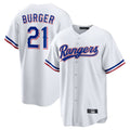 Fenge T.Rangers #21 Jake Burger Player White Home Limited Stitched Jerseys