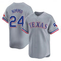Fenge T.Rangers #24 Brandon Nimmo Player Gray Home Limited Stitched Jerseys