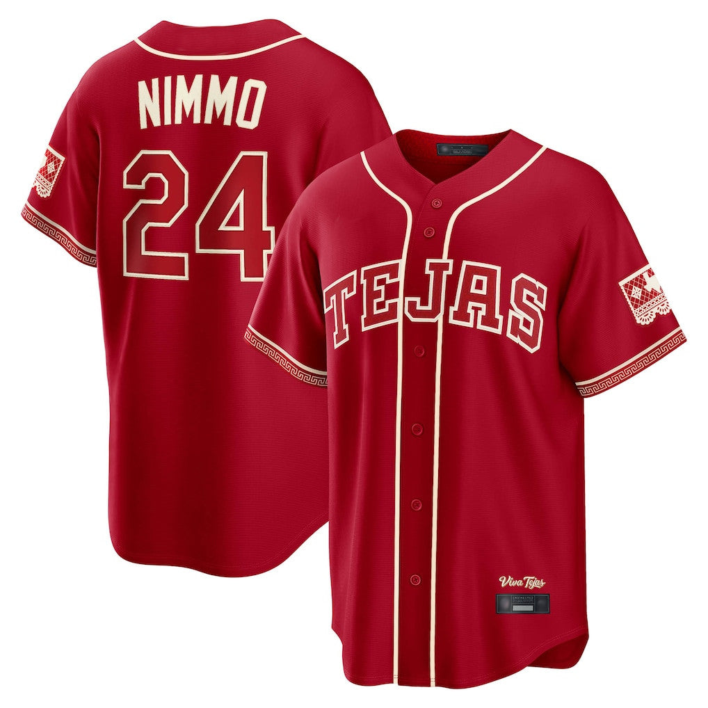 Fenge T.Rangers #24 Brandon Nimmo Player Red 2026 City Connect Stitched Jerseys