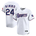 Fenge T.Rangers #24 Brandon Nimmo Player White Home Limited Stitched Jerseys