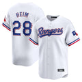 Fenge T.Rangers #28 Jonah Heim Player White Home Limited Stitched Jerseys