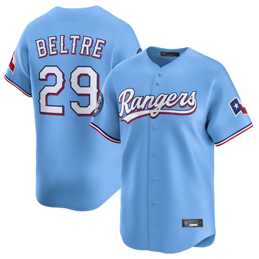 Fenge T.Rangers #29 Adrian Beltre Player Light Blue Home Limited Stitched Jerseys