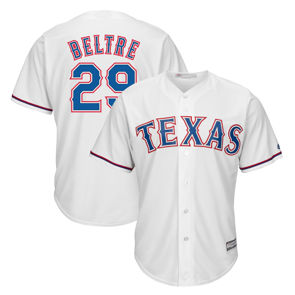 Fenge T.Rangers #29 Adrian Beltre Player White Majestic Home Cool Stitched Jerseys