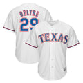 Fenge T.Rangers #29 Adrian Beltre Player White Majestic Home Cool Stitched Jerseys