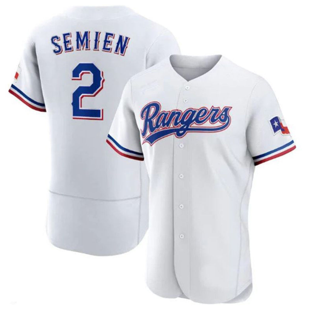 Fenge T.Rangers #2 Marcus Semien Player Gold Collection Limited White Elite Stitched Jerseys