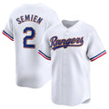 Fenge T.Rangers #2 Marcus Semien Player Gold Collection Limited White Stitched Jerseys