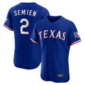 Fenge T.Rangers #2 Marcus Semien Player Royal Elite Home Limited Stitched Jerseys