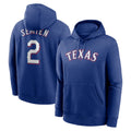 Fenge T.Rangers #2 Marcus Semien Player Royal Pullover Hoodie Stitched Jerseys